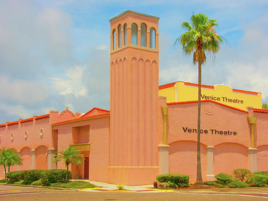 View of the Venice Theatre, Florida Photograph by Mitch Spence