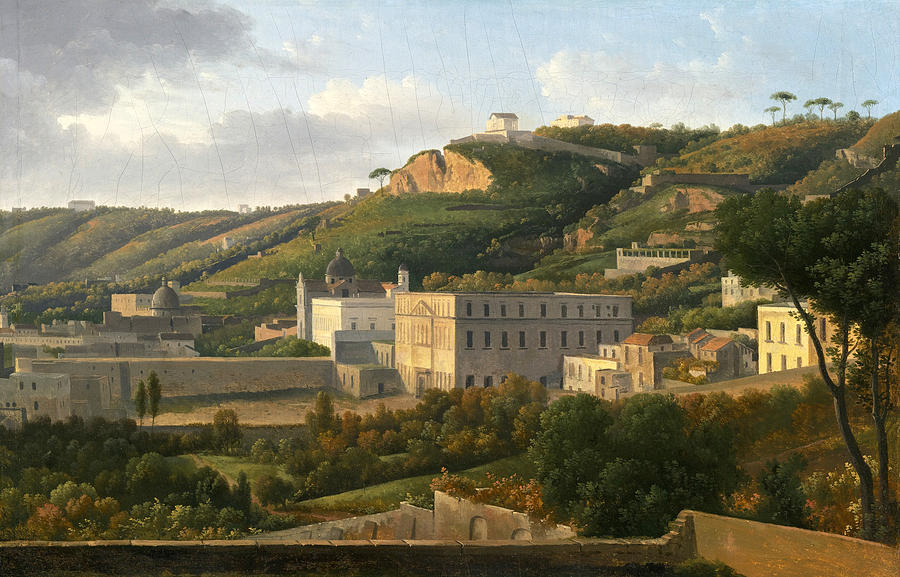 View of the Villa Lucia on the Vomero Hill Naples Painting by Leo von Klenze