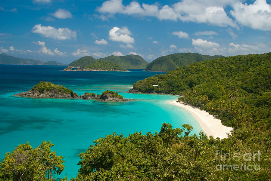 View of Trunk Bay on St John - United States Virgin Islands Photograph by Anthony Totah
