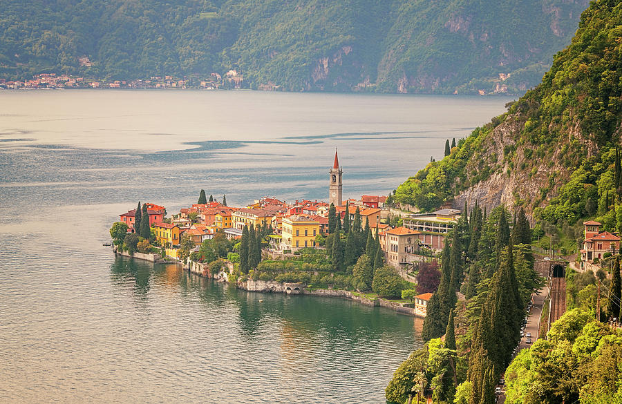 View of Varenna Lake Como Italy Photograph by Joan Carroll