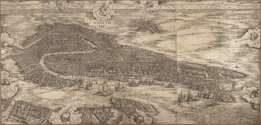 View of Venice Drawing by Jacopo de Barbari