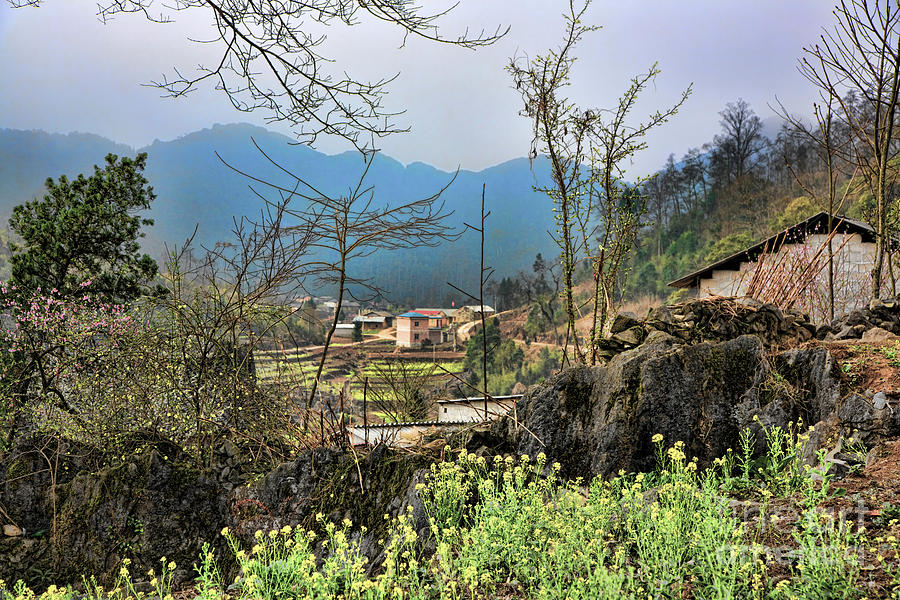 View of Village in Ha Giang Northern Vietnam  Photograph by Chuck Kuhn