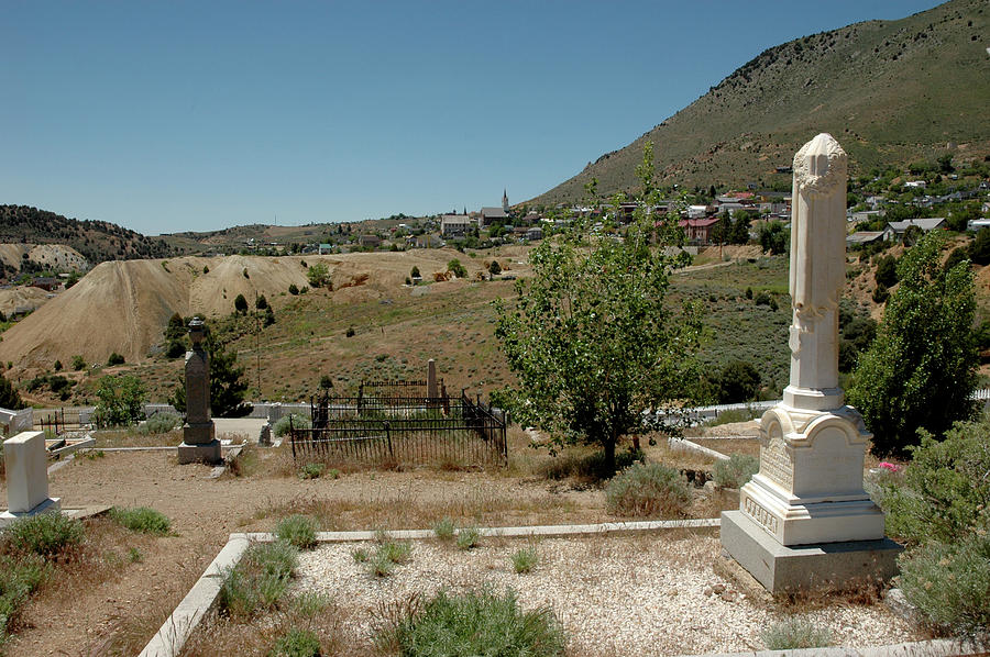 City Photograph - View of Virginia City NV from the final resting place by LeeAnn McLaneGoetz McLaneGoetzStudioLLCcom