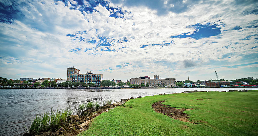 View of Wilmington North Carolina from across the river Photograph by Alex Grichenko