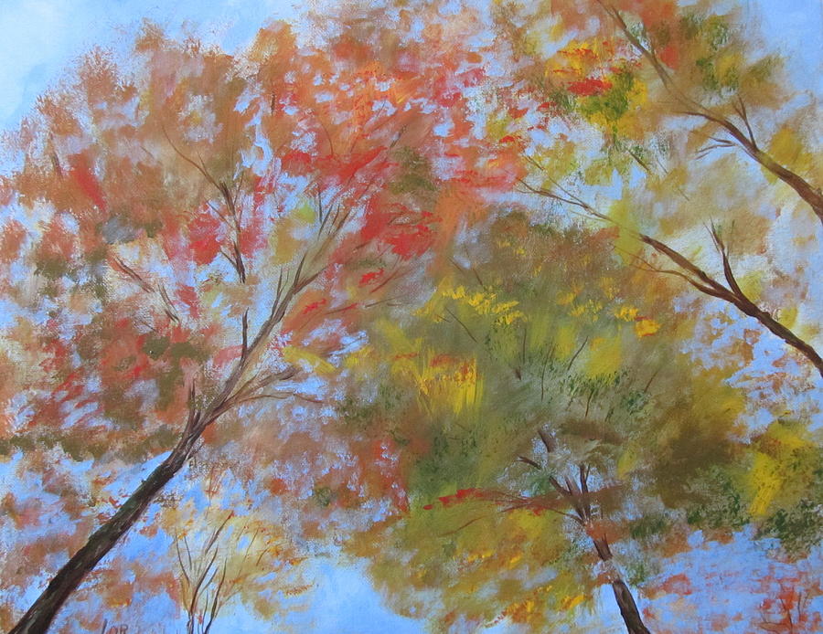 Fall Painting - View On A Fall Hike by Lorraine Centrella