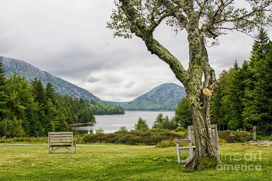 View On Jordan Pond In Acadia Np Photograph
