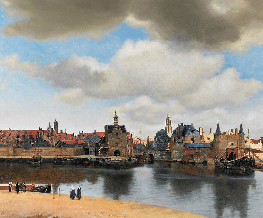 View on Delft Painting by Jan Vermeer