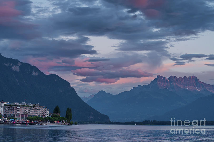 view on Montreux Photograph by Michelle Meenawong