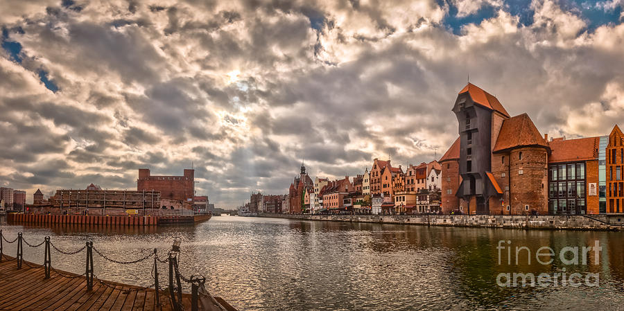 View on Motlawa River in Old Town Gdansk, Poland Photograph by Mariusz Talarek