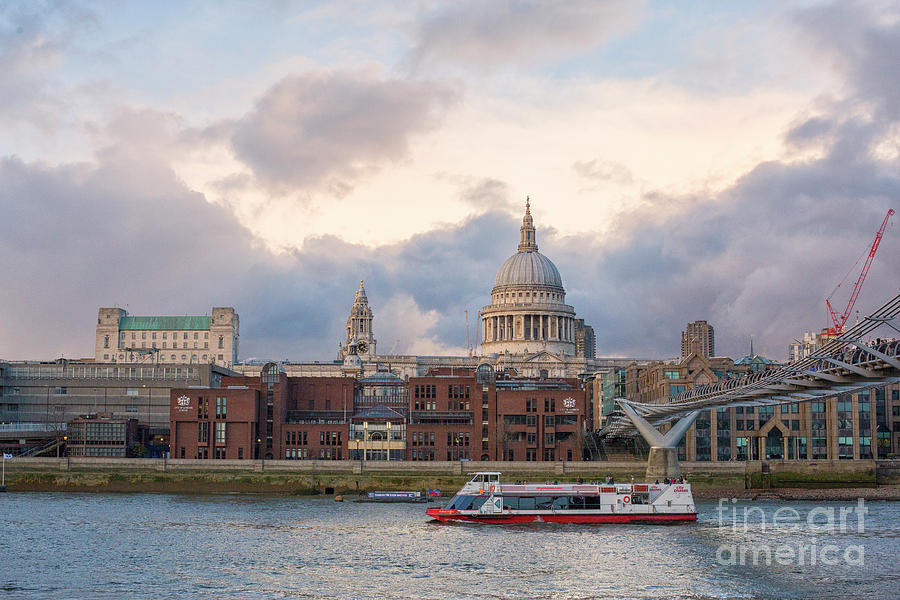 View on Thames and city of London Photograph by Patricia Hofmeester