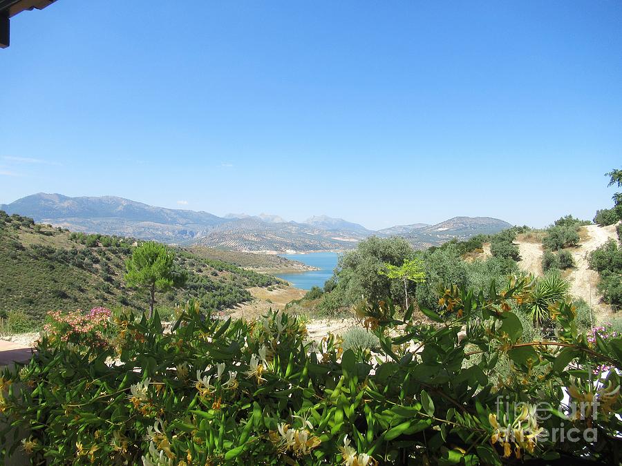 View on the lake near Iznajar Photograph by Chani Demuijlder
