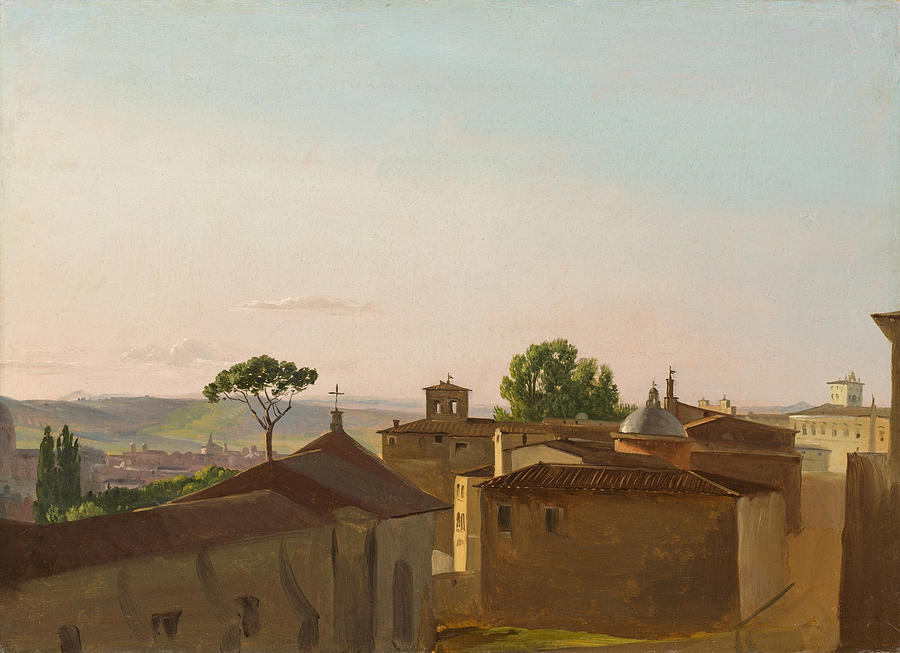 Famous Paintings Painting - View on the Quirinal Hill. Rome by Simon Denis