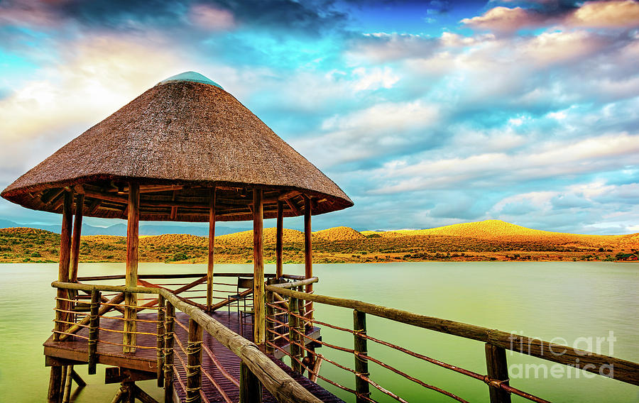 View point on the lake in South Africa Photograph by Anna Om