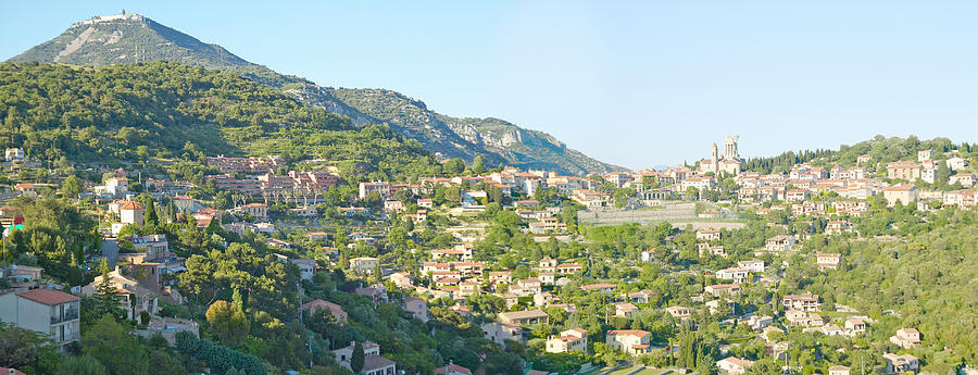 Color Image Photograph - View Toward Town Of La Turbie by Panoramic Images