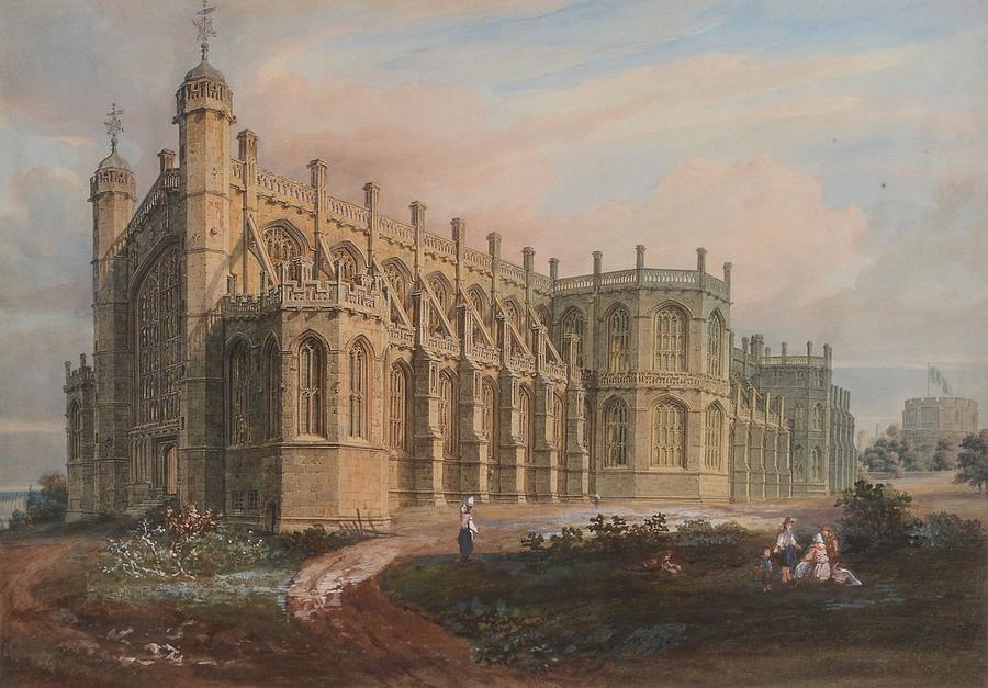 Views of St. Georges chapel Painting by Windsor