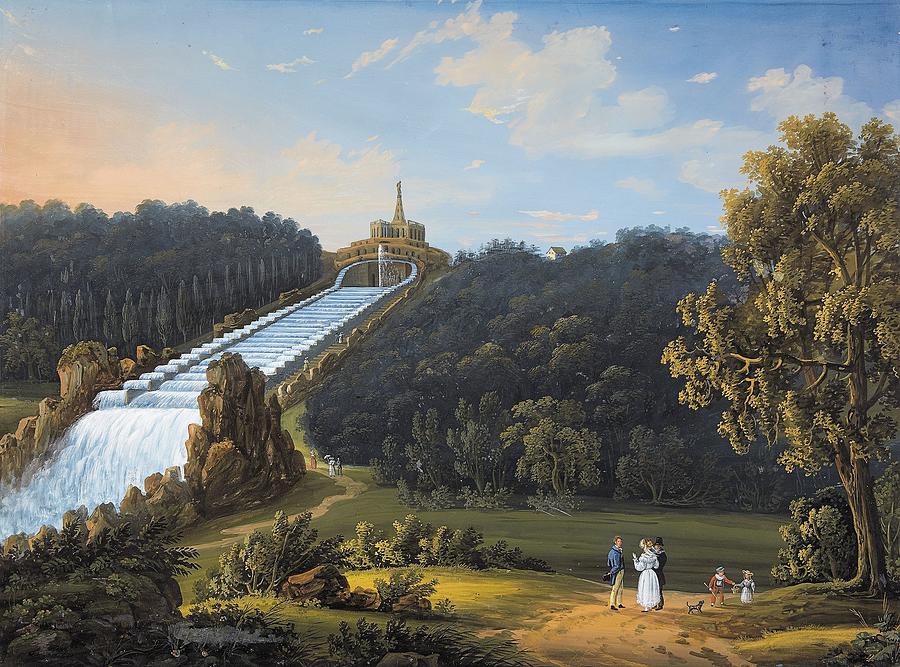 Views of the Bergpark Wilhelmshohe Painting by MotionAge Designs
