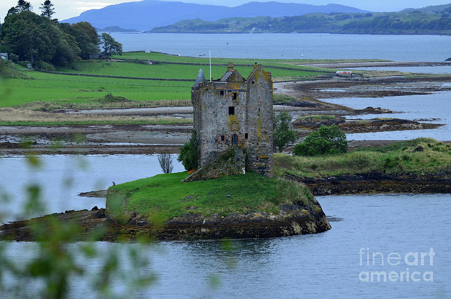 Views of the Ruins of Castle Stalker in Scotland Photograph by DejaVu Designs