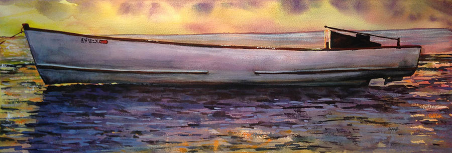 Viggos Boat Painting by Lynne Haines