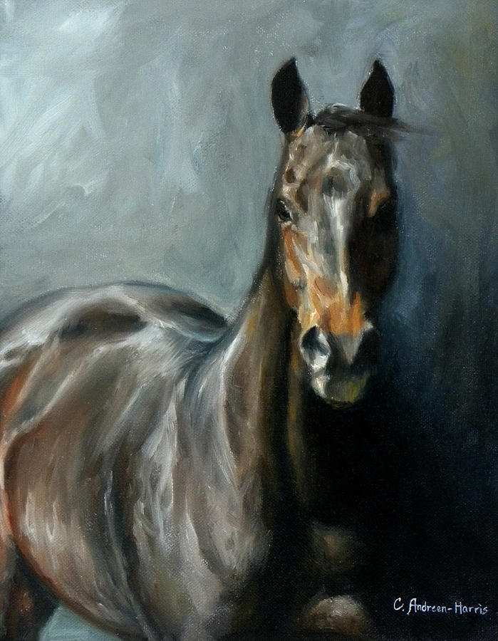 Equine Painting - Vigilance by Carole Andreen