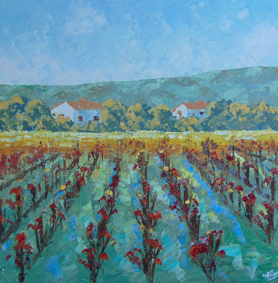 Vigne de Provence Painting by Frederic Payet