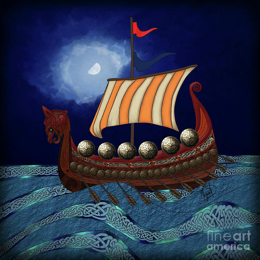 Viking Ship Digital Art by Megan Dirsa-DuBois