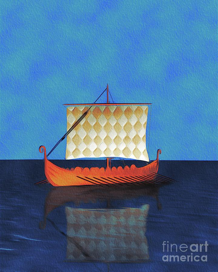 Viking Vessel Painting