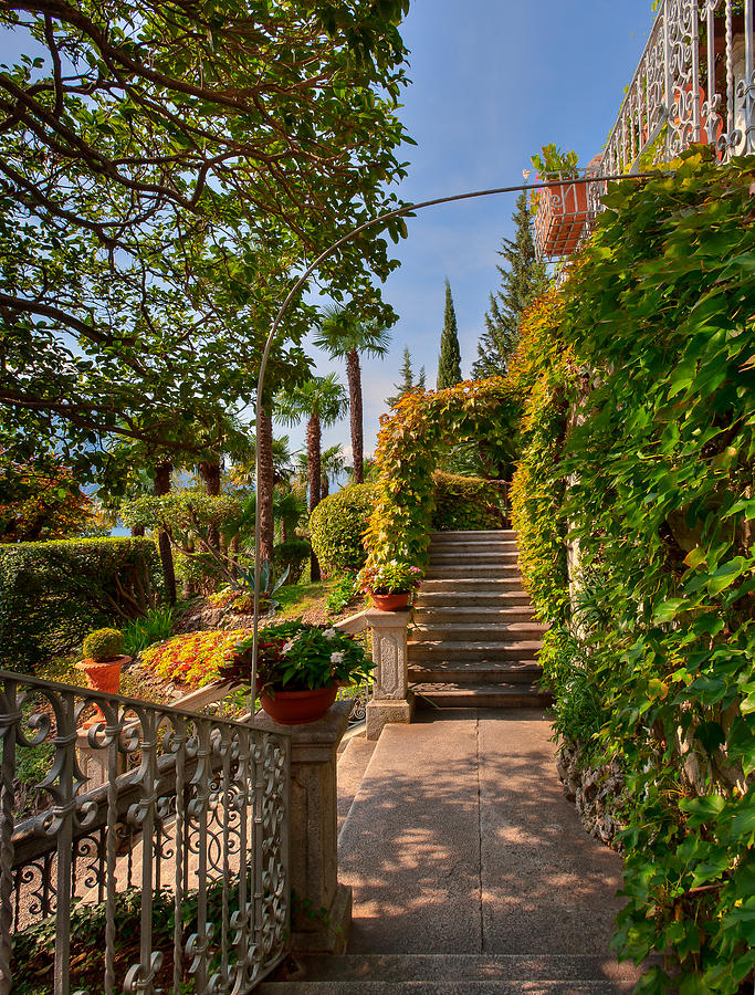 Villa Cipressi Gardens Photograph by Brenda Jacobs