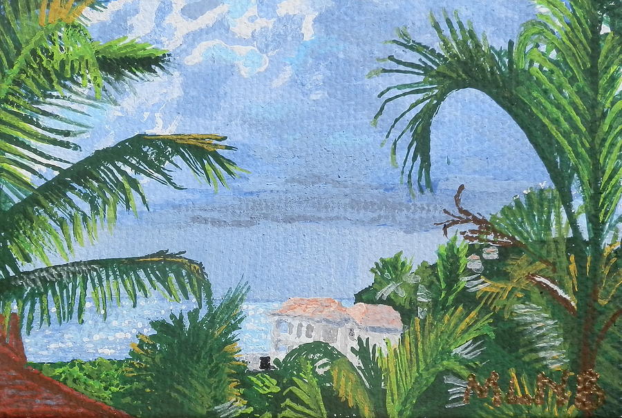 Villa in Guana Bay Painting by Margaret Brooks