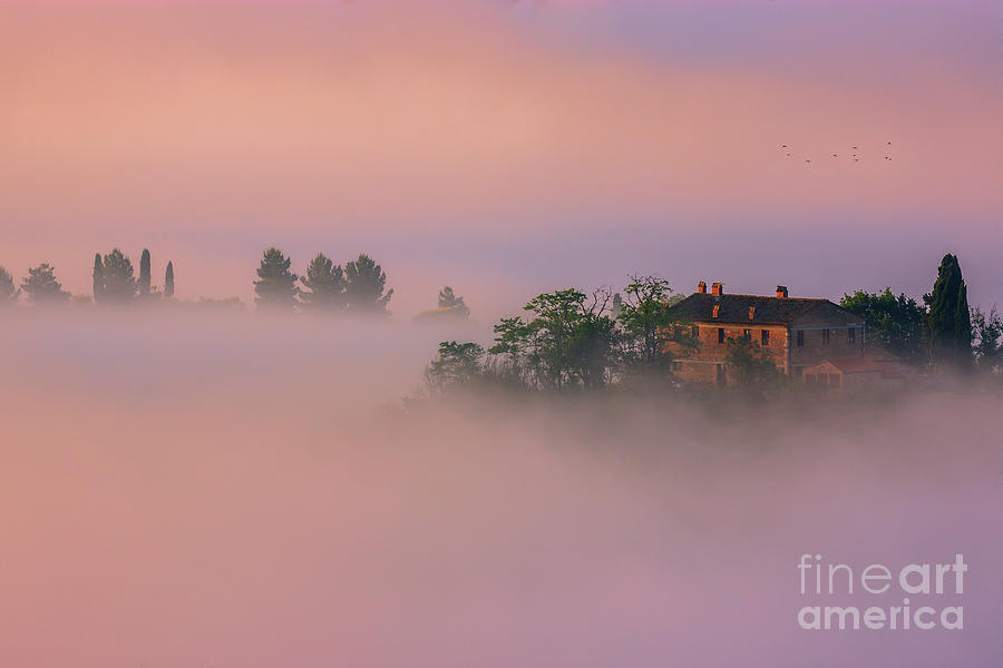 Villa in the Mist - Italy Photograph by Henk Meijer Photography