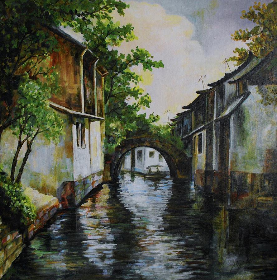 Village Canals frame 1 Painting by L R B