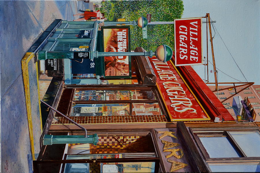 New York Painting - Village Cigars by Anthony Butera