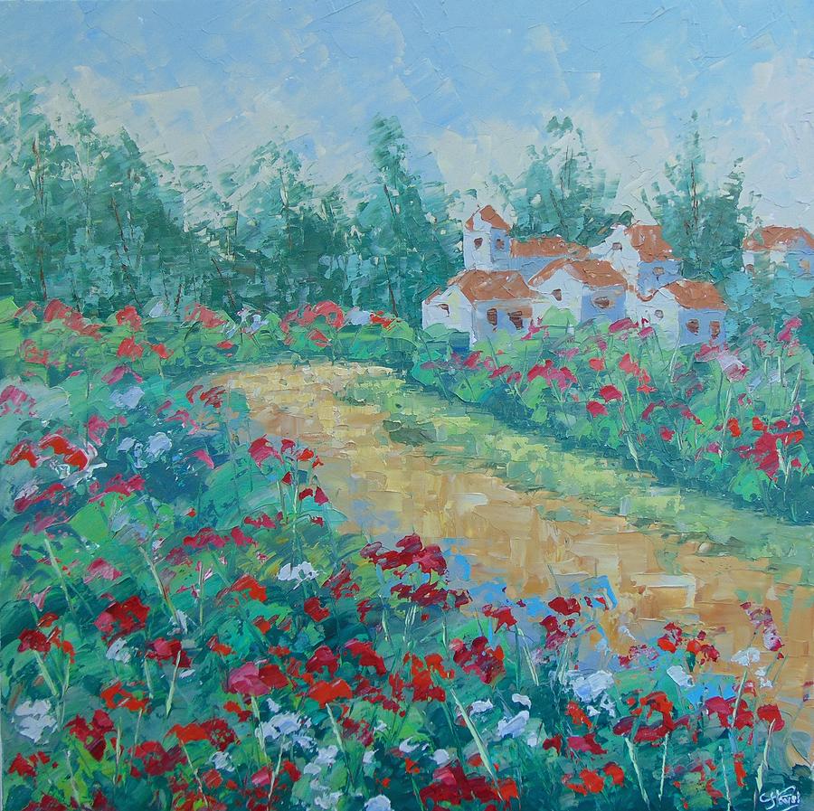 Village de Provence Painting by Frederic Payet