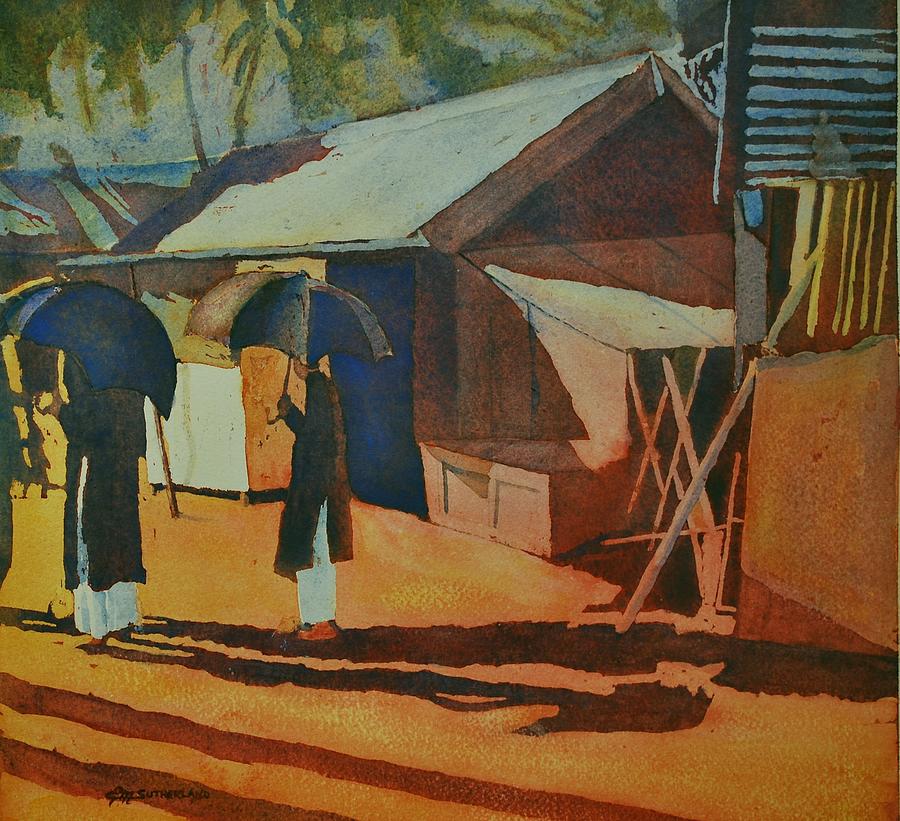 Village Elders - Vietnam 1968 Painting by E M Sutherland