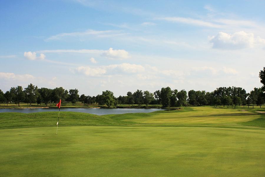 Village Greens Golf Course hole 17 Photograph by Jim Darnall Fine Art