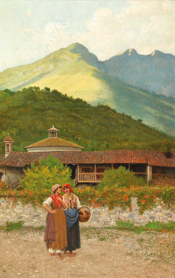 Village idyl Painting by Luigi Mion