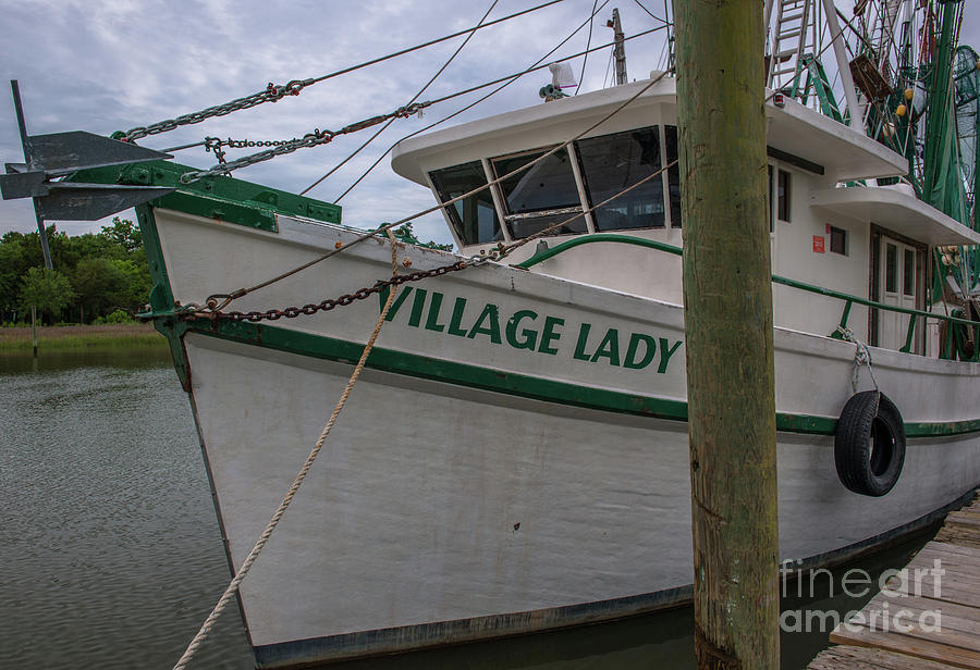 Village Lady Shrimp Boat Photograph