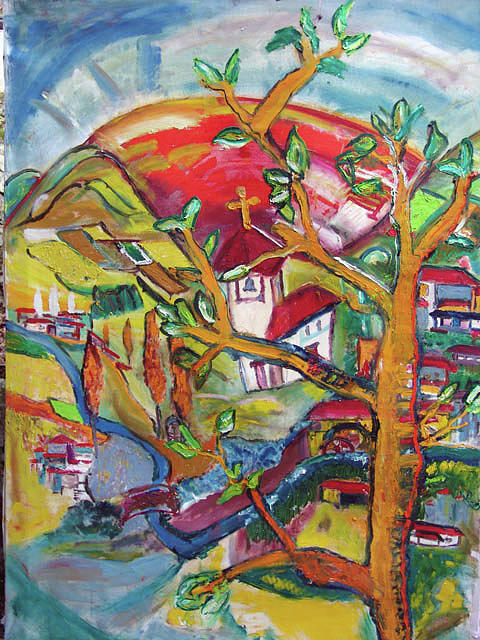 Village N 1 Painting by Ivkovic   Dejan