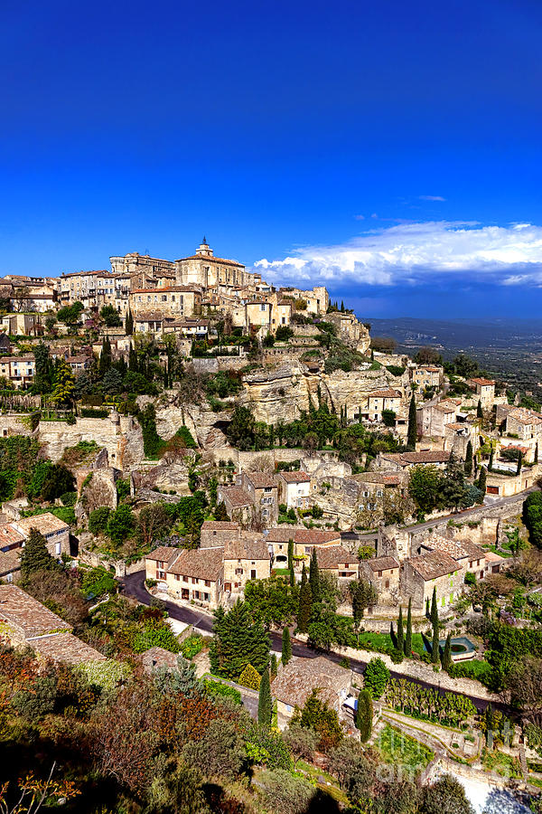 Mountain Photograph - Village of Gordes in Provence by Olivier Le Queinec