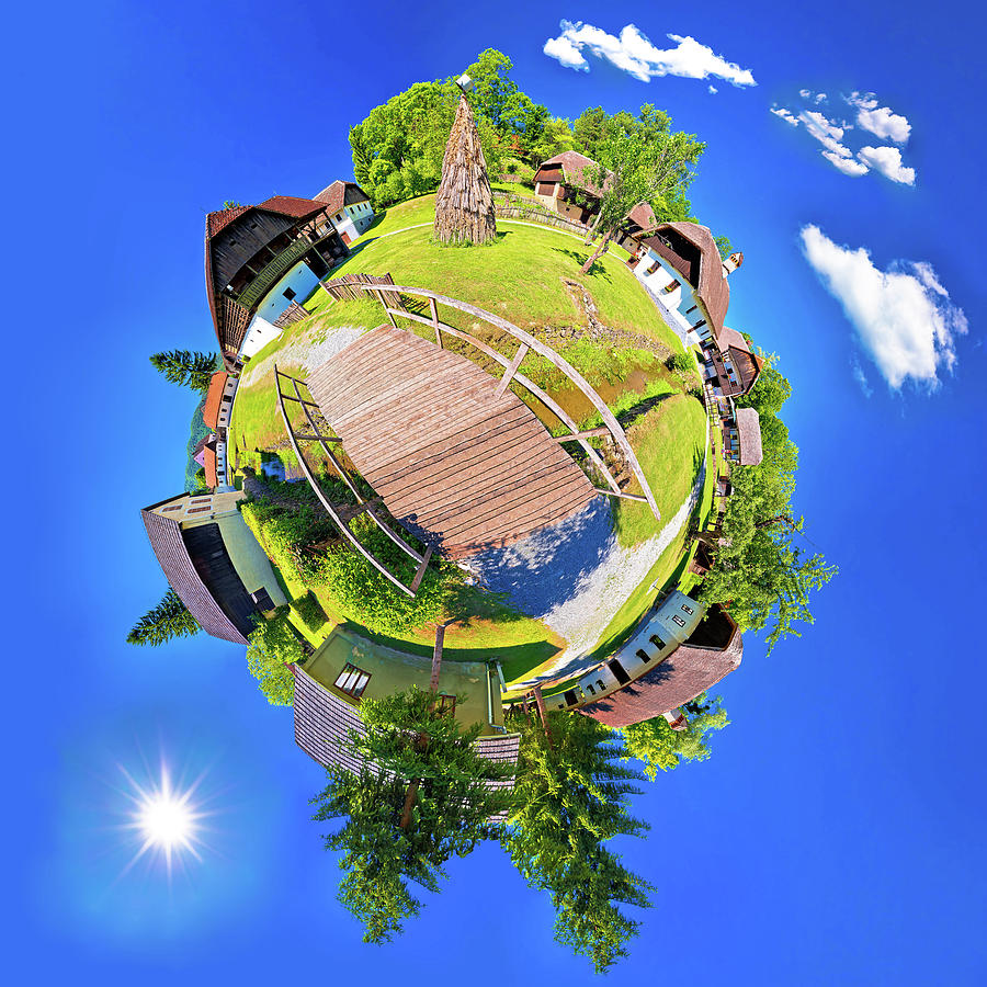 Village of Kumrovec countryside planet perspective panorama Photograph by Brch Photography