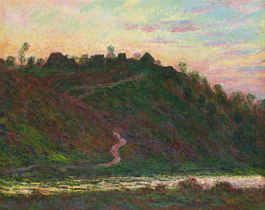 Village of La Roche-Blond, effect of the evening Painting by Claude Monet
