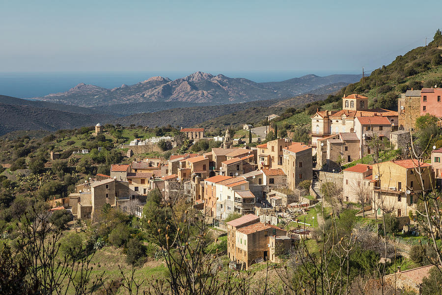 Village Of Novella In Balagne Region Of Corsica Photograph