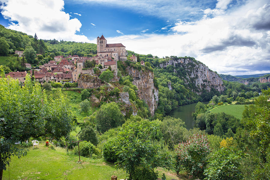 Village of Saint Circ Lapopie in France on a summer day Photograph by Semmick Photo