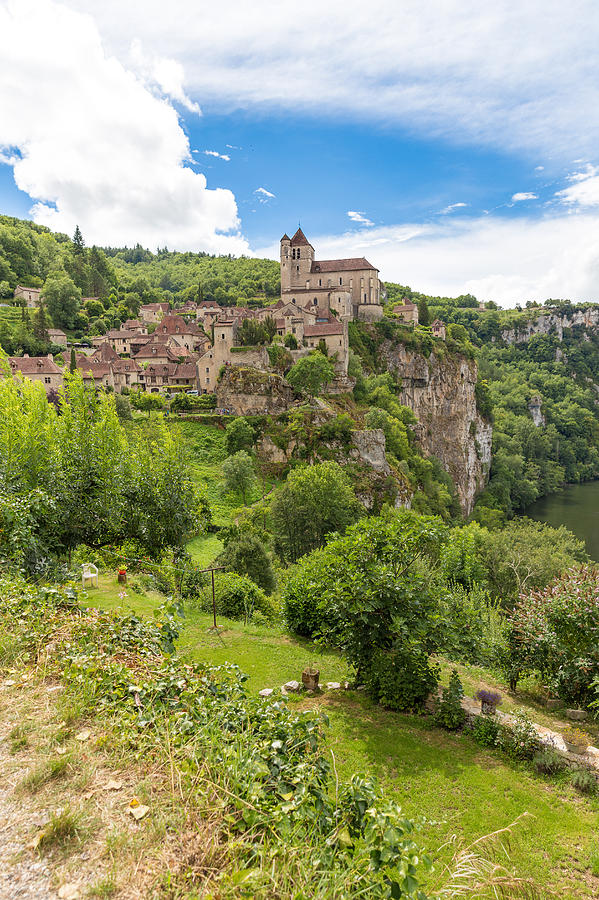 Village of Saint Circ Lapopie in France on a sunny day Photograph by Semmick Photo