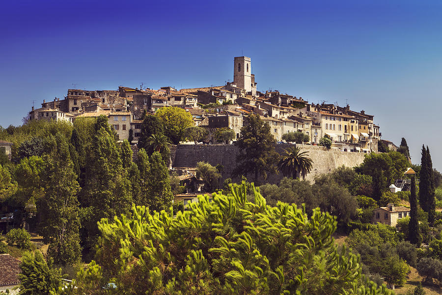 Village on a hill on Riviera Photograph by Sandra Rugina - Fine Art America