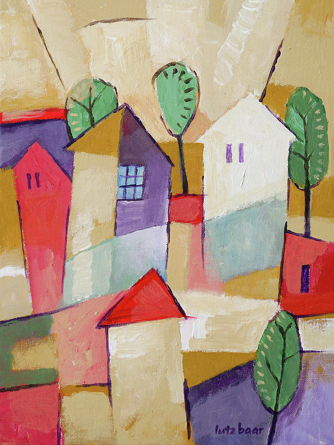 Village Painting Painting by Lutz Baar
