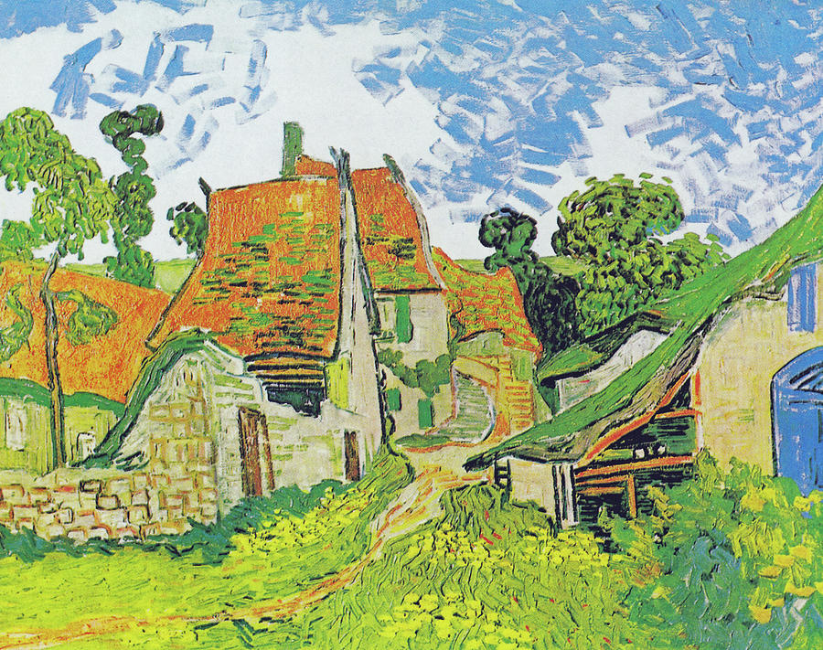 Village Street in Auvers Painting by Vincent van Gogh
