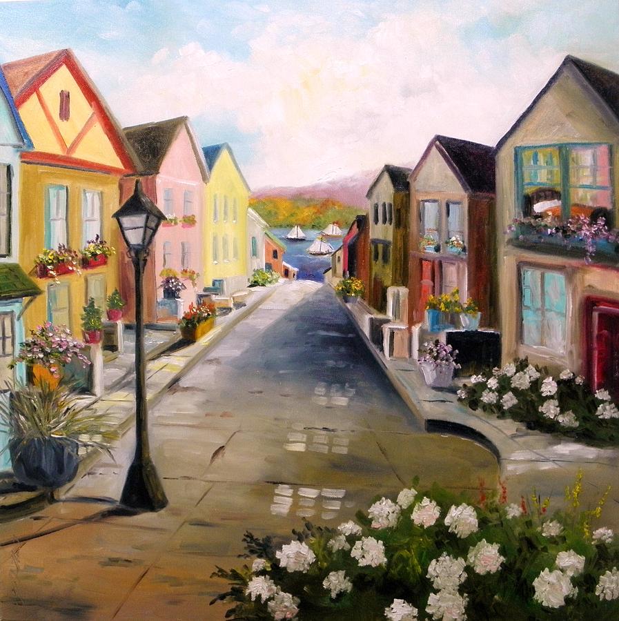 Village Street Painting by John Williams