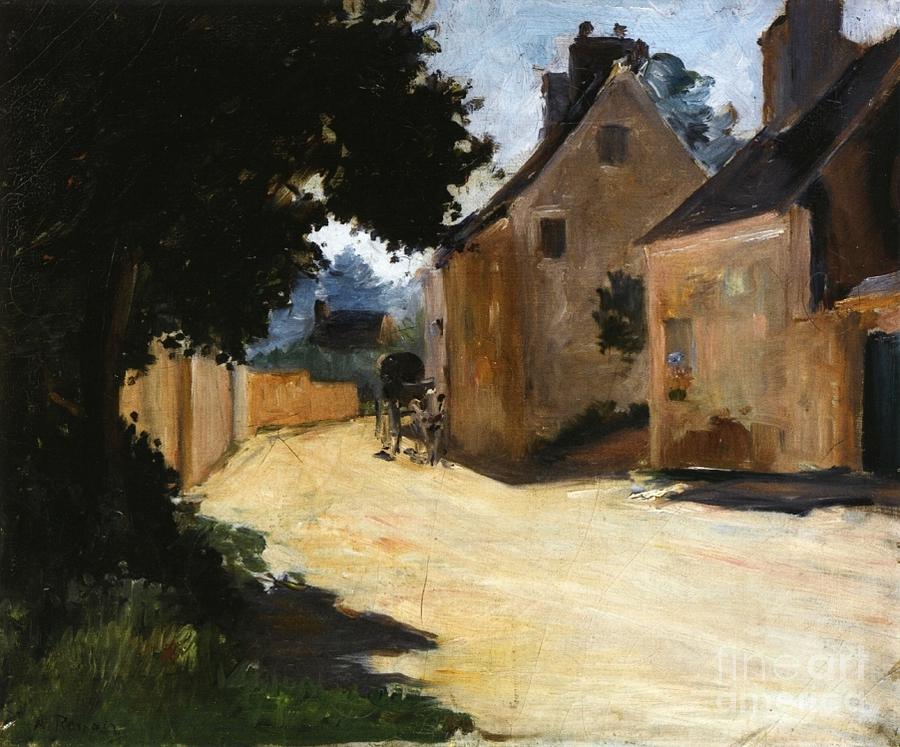 Village Street Louveciennes Painting