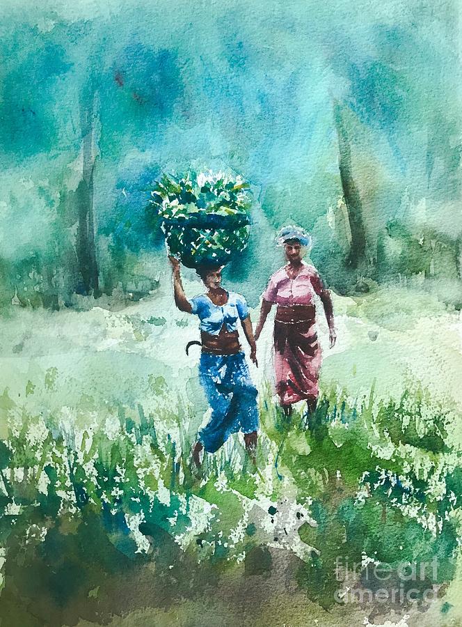 Village women Painting by George Jacob