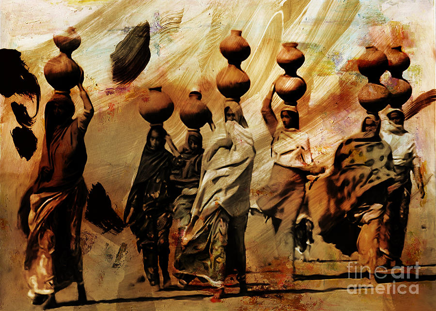 Village Women #1 Painting by Gull G